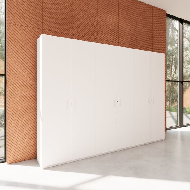 CHOICE Schrankwand | 6OH, 3000 x 2170 mm, Weiß