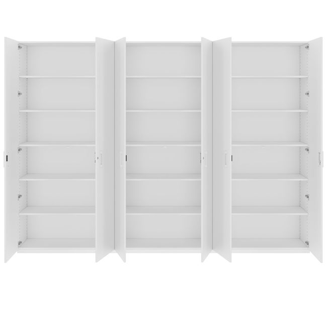 CHOICE Schrankwand | 6OH, 3000 x 2170 mm, Weiß