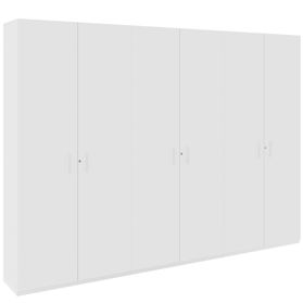 CHOICE Schrankwand | 6OH, 3000 x 2170 mm, Weiß