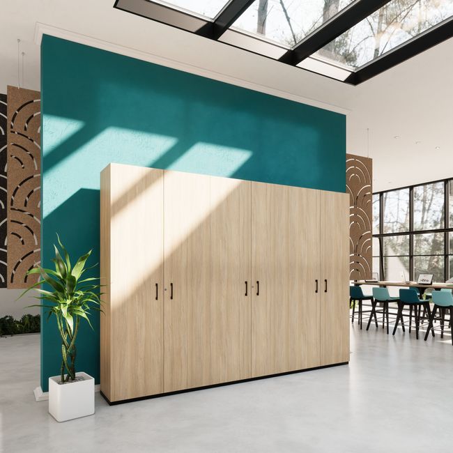 CHOICE Schrankwand | 6OH, 3000 x 2170 mm, Bernsteineiche CHOICE Schrankwand | 6OH, 3000 x 2170 mm, Bernsteineiche