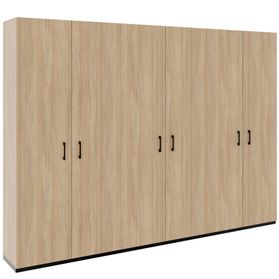 CHOICE Schrankwand | 6OH, 3000 x 2170 mm, Bernsteineiche