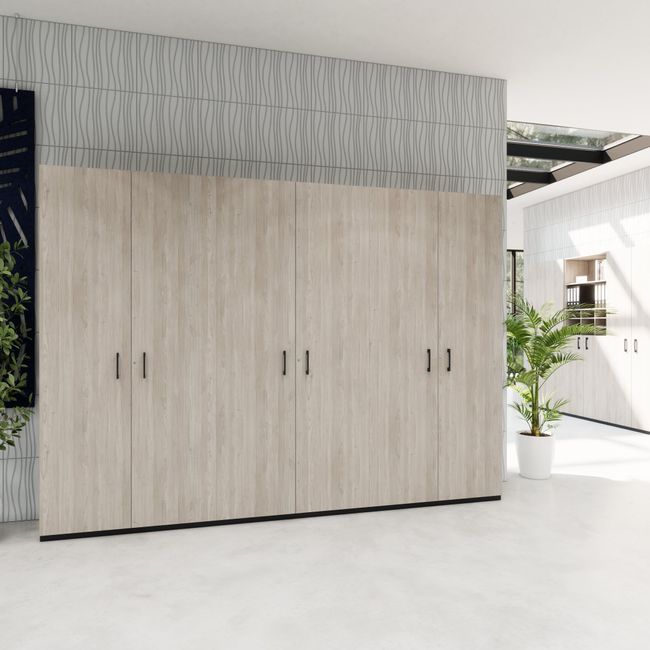 CHOICE Schrankwand | 6OH, 3000 x 2170 mm, Nordeiche grau