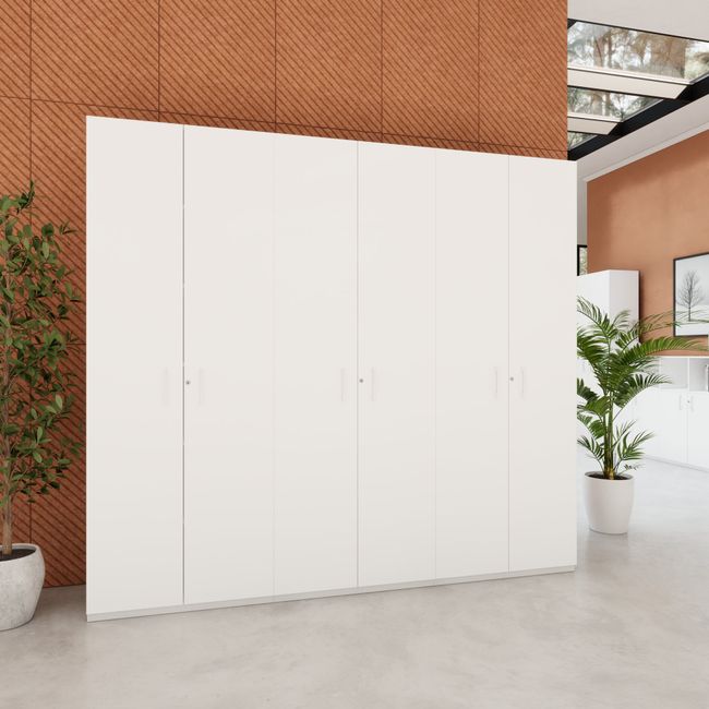 CHOICE Schrankwand | 6OH, 2400 x 2170 mm, Weiß CHOICE Schrankwand | 6OH, 2400 x 2170 mm, Weiß
