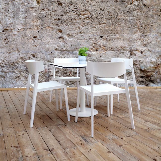 FLY Besucherstuhl | 4-Fuß-Gestell, für den Außeneinsatz geeignet