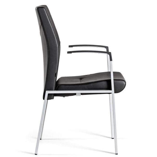 NAROS Besucherstuhl | 4-Fuß- oder Kufengestell, feste Armlehnen