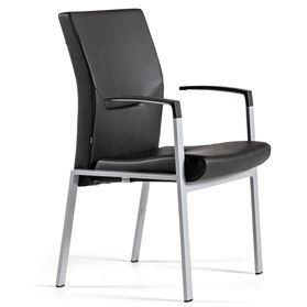 NAROS Besucherstuhl | 4-Fuß- oder Kufengestell, feste Armlehnen