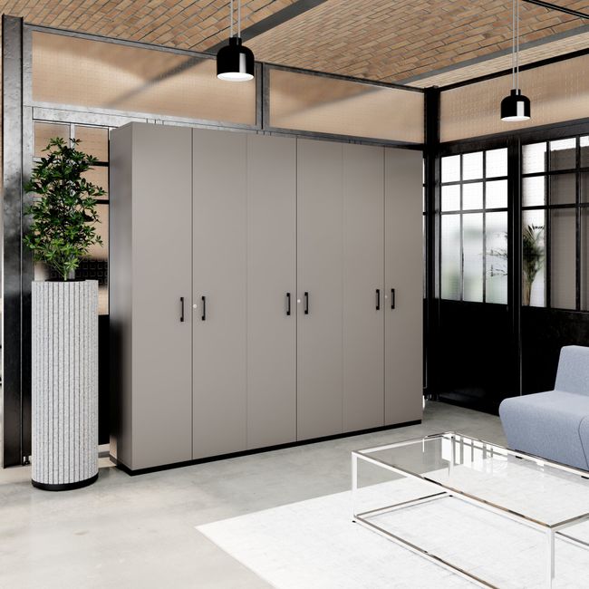 CHOICE Schrankwand | 6OH, 2400 x 2170 mm, Cubanitgrau CHOICE Schrankwand | 6OH, 2400 x 2170 mm, Cubanitgrau