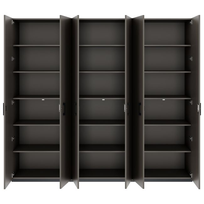 CHOICE Schrankwand | 6OH, 2400 x 2170 mm, Cubanitgrau CHOICE Schrankwand | 6OH, 2400 x 2170 mm, Cubanitgrau