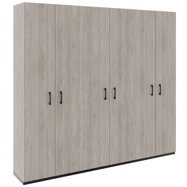 CHOICE Schrankwand | 6OH, 2400 x 2170 mm, Nordeiche grau