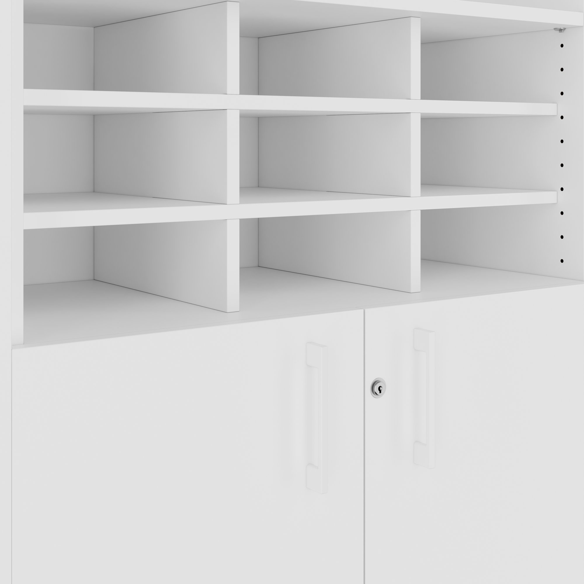 CHOICE Schrankwand | 6OH, 2400 x 2170 mm, Weiß - 6 Main Image