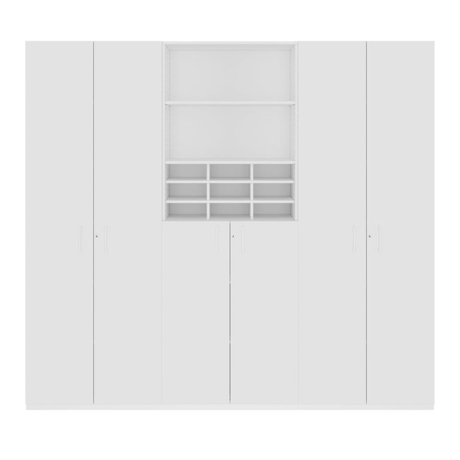 CHOICE Schrankwand | 6OH, 2400 x 2170 mm, Weiß CHOICE Schrankwand | 6OH, 2400 x 2170 mm, Weiß