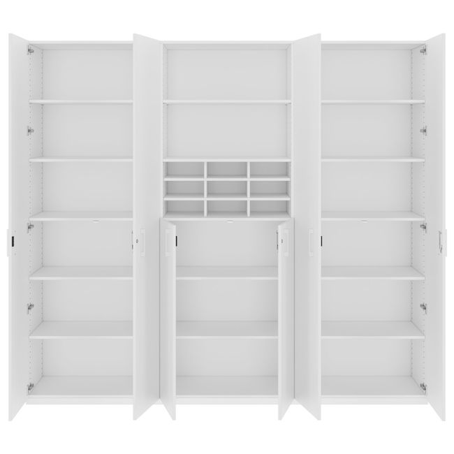 CHOICE Schrankwand | 6OH, 2400 x 2170 mm, Weiß CHOICE Schrankwand | 6OH, 2400 x 2170 mm, Weiß