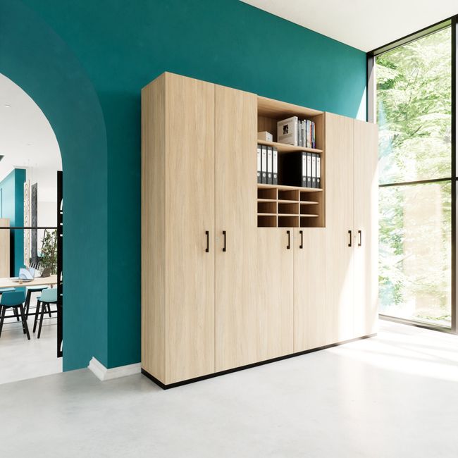 CHOICE Schrankwand | 6OH, 2400 x 2170 mm, Bernsteineiche CHOICE Schrankwand | 6OH, 2400 x 2170 mm, Bernsteineiche