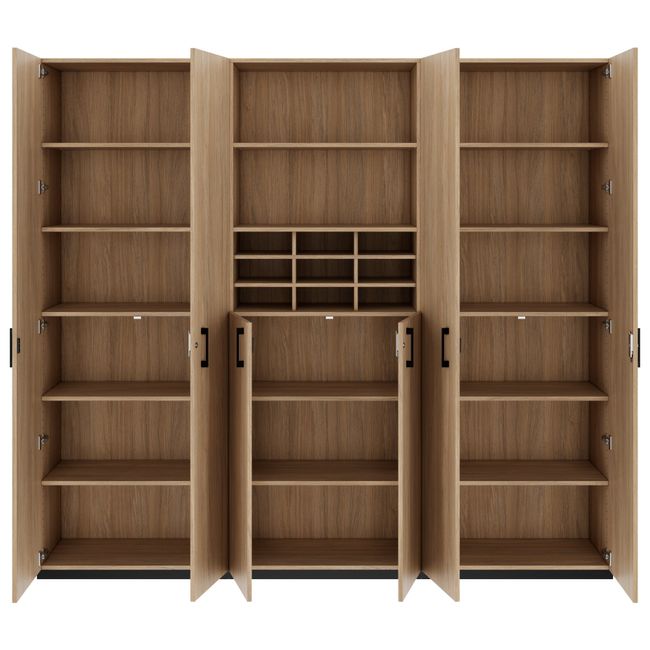 CHOICE Schrankwand | 6OH, 2400 x 2170 mm, Bernsteineiche CHOICE Schrankwand | 6OH, 2400 x 2170 mm, Bernsteineiche