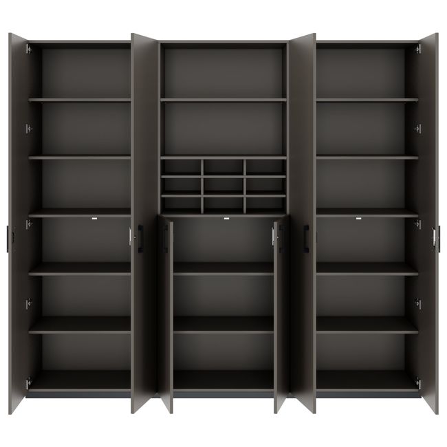 CHOICE Schrankwand | 6OH, 2400 x 2170 mm, Cubanitgrau CHOICE Schrankwand | 6OH, 2400 x 2170 mm, Cubanitgrau