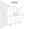 CHOICE Schrankwand | 6OH, 2400 x 2170 mm, Cubanitgrau - 11 Thumbnail Image