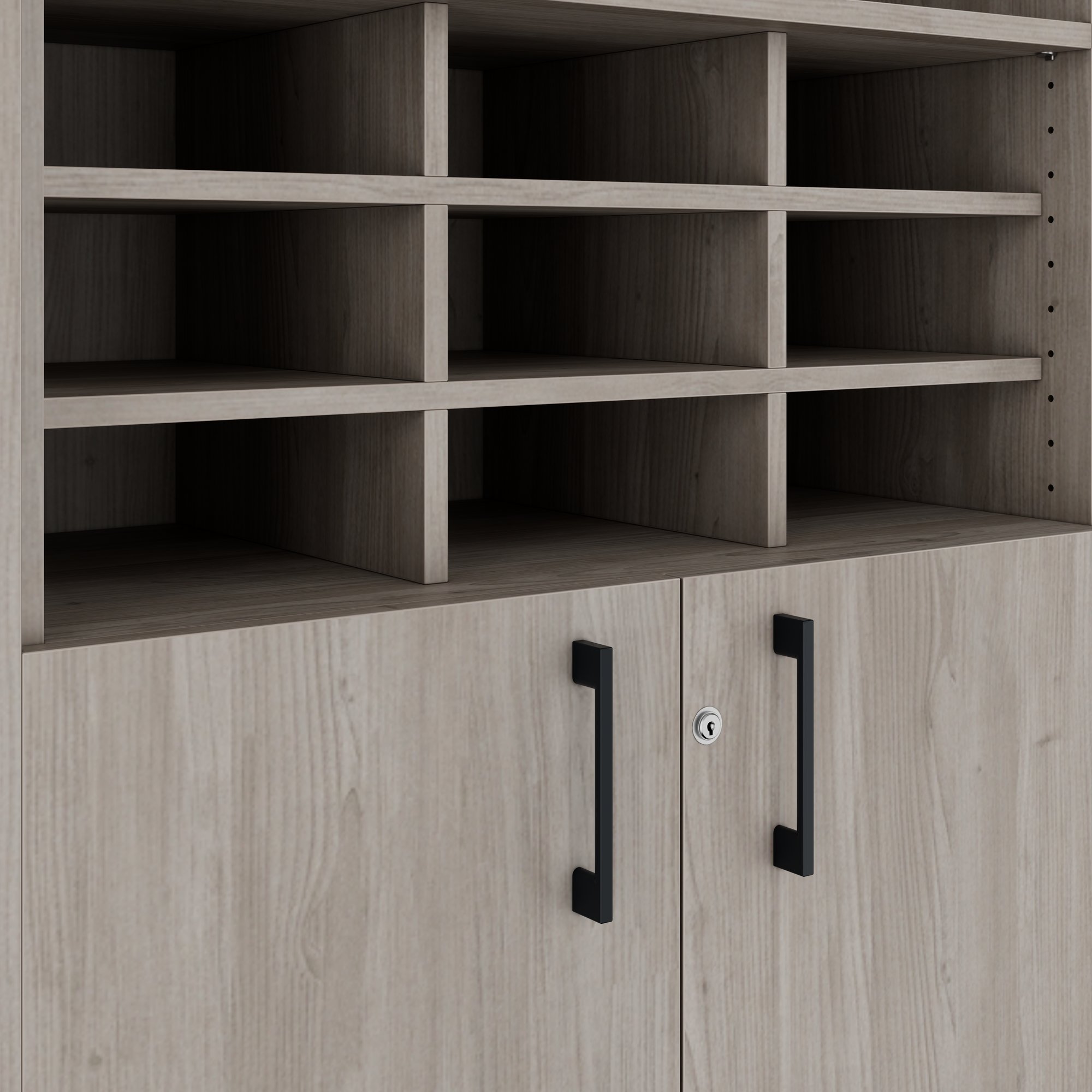 CHOICE Schrankwand | 6OH, 2400 x 2170 mm, Nordeiche grau - 6 Main Image