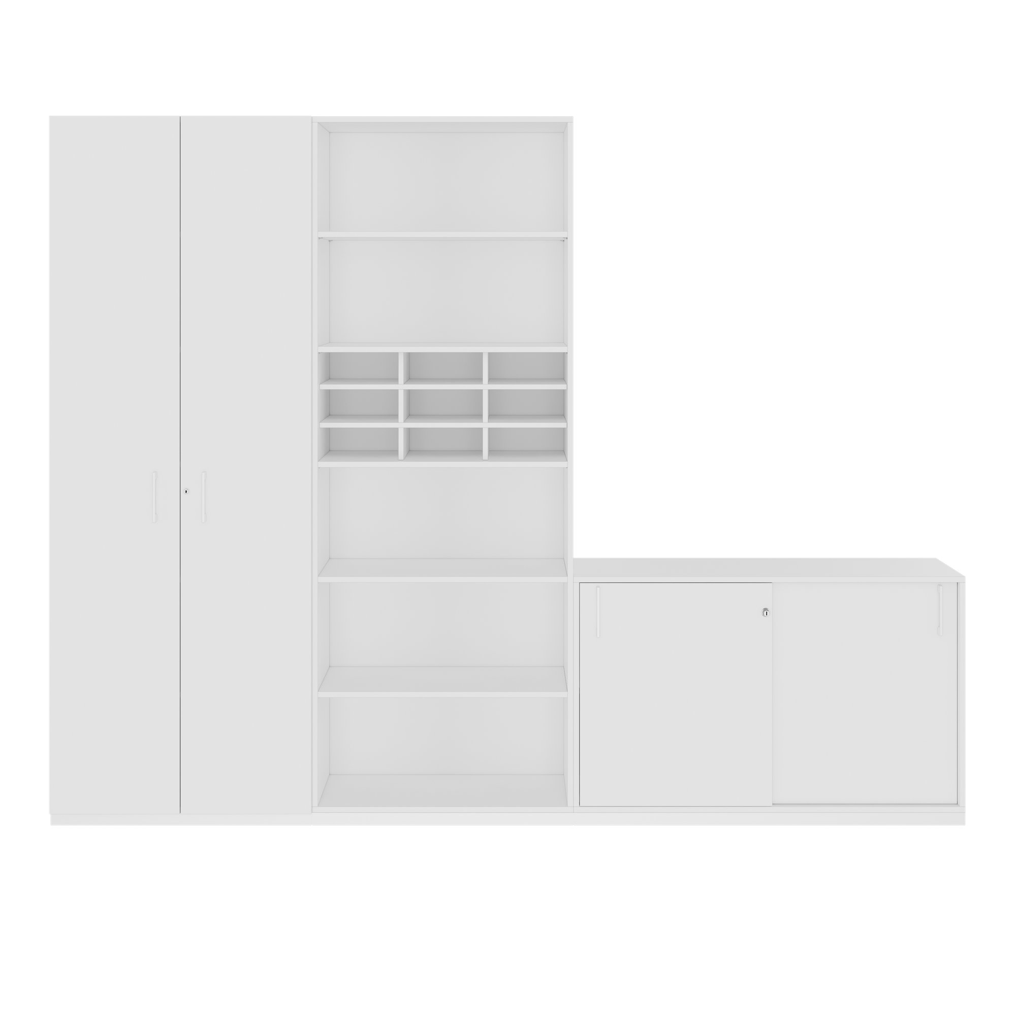 CHOICE Schrankwand | 6OH, 2800 x 2170 mm, Weiß - 3 Main Image