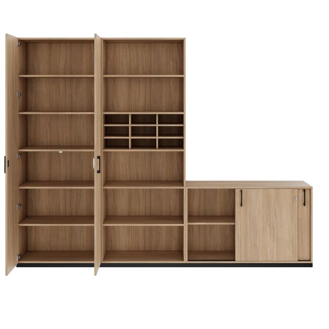 CHOICE Schrankwand | 6OH, 2800 x 2170 mm, Bernsteineiche CHOICE Schrankwand | 6OH, 2800 x 2170 mm, Bernsteineiche