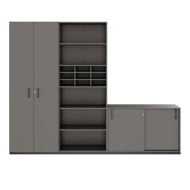 CHOICE Schrankwand | 6OH, 2800 x 2170 mm, Cubanitgrau CHOICE Schrankwand | 6OH, 2800 x 2170 mm, Cubanitgrau