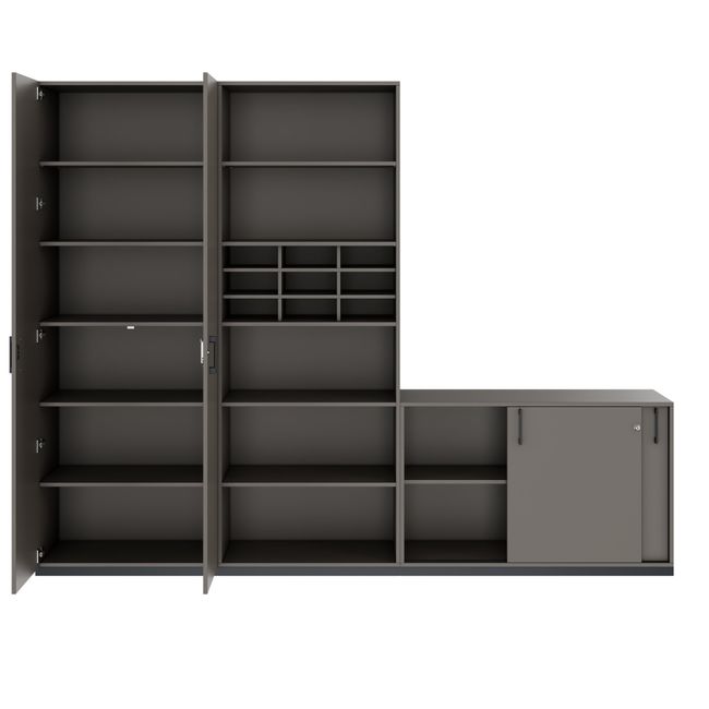 CHOICE Schrankwand | 6OH, 2800 x 2170 mm, Cubanitgrau CHOICE Schrankwand | 6OH, 2800 x 2170 mm, Cubanitgrau