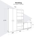 CHOICE Schrankwand | 6OH, 2800 x 2170 mm, Cubanitgrau - 11 Thumbnail Image