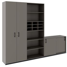 CHOICE Schrankwand | 6OH, 2800 x 2170 mm, Cubanitgrau