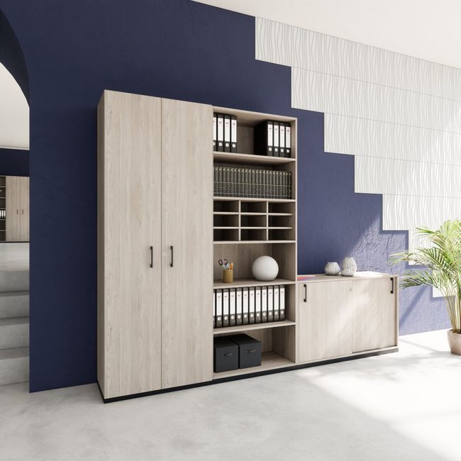 CHOICE Schrankwand | 6OH, 2800 x 2170 mm, Nordeiche grau CHOICE Schrankwand | 6OH, 2800 x 2170 mm, Nordeiche grau