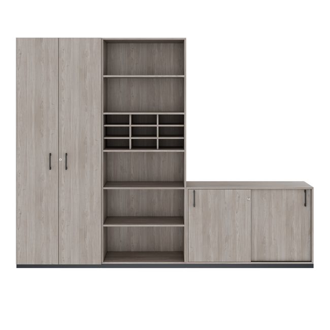 CHOICE Schrankwand | 6OH, 2800 x 2170 mm, Nordeiche grau CHOICE Schrankwand | 6OH, 2800 x 2170 mm, Nordeiche grau