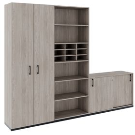 CHOICE Schrankwand | 6OH, 2800 x 2170 mm, Nordeiche grau