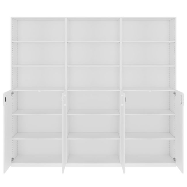 CHOICE Schrankwand | 6OH, 2400 x 2170 mm, Weiß CHOICE Schrankwand | 6OH, 2400 x 2170 mm, Weiß