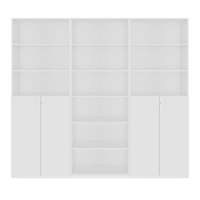 CHOICE Schrankwand | 6OH, 2400 x 2170 mm, Weiß CHOICE Schrankwand | 6OH, 2400 x 2170 mm, Weiß