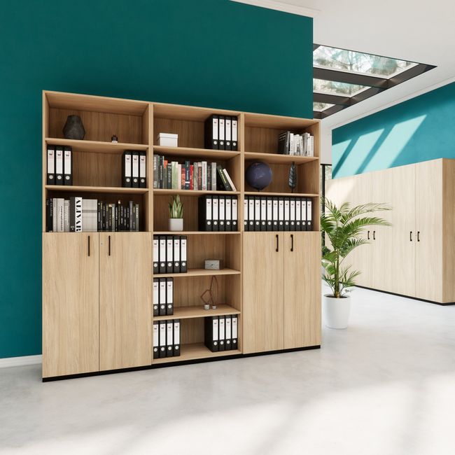 CHOICE Schrankwand | 6OH, 2400 x 2170 mm, Bernsteineiche CHOICE Schrankwand | 6OH, 2400 x 2170 mm, Bernsteineiche