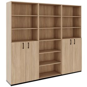 CHOICE Schrankwand | 6OH, 2400 x 2170 mm, Bernsteineiche