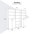 CHOICE Schrankwand | 6OH, 2400 x 2170 mm, Cubanitgrau - 10 Thumbnail Image