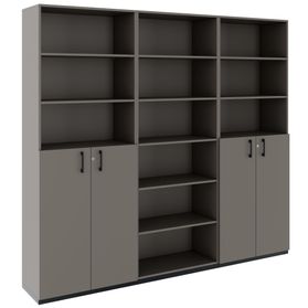 CHOICE Schrankwand | 6OH, 2400 x 2170 mm, Cubanitgrau