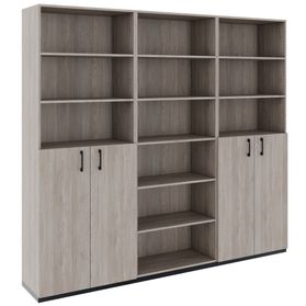 CHOICE Schrankwand | 6OH, 2400 x 2170 mm, Nordeiche grau