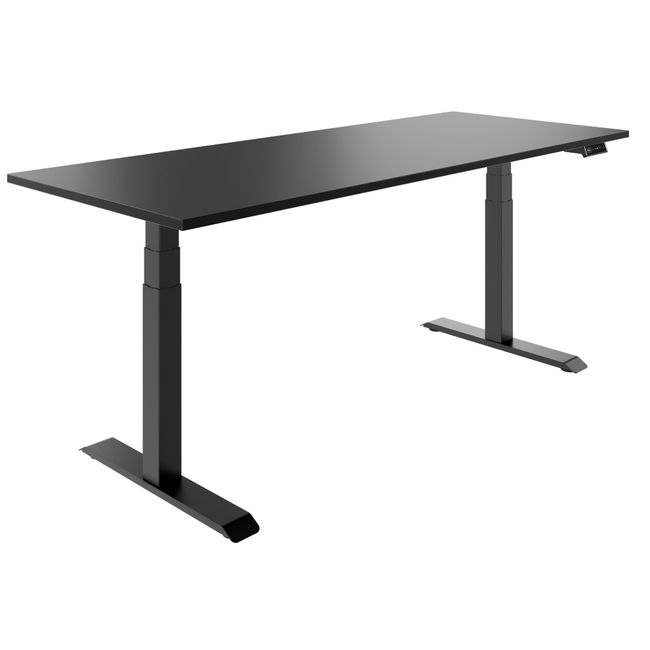 TELDRA Pro, 2-Motoren-Schreibtisch | 1200 - 2000 mm, elektrisch höhenverstellbar, Schwarz