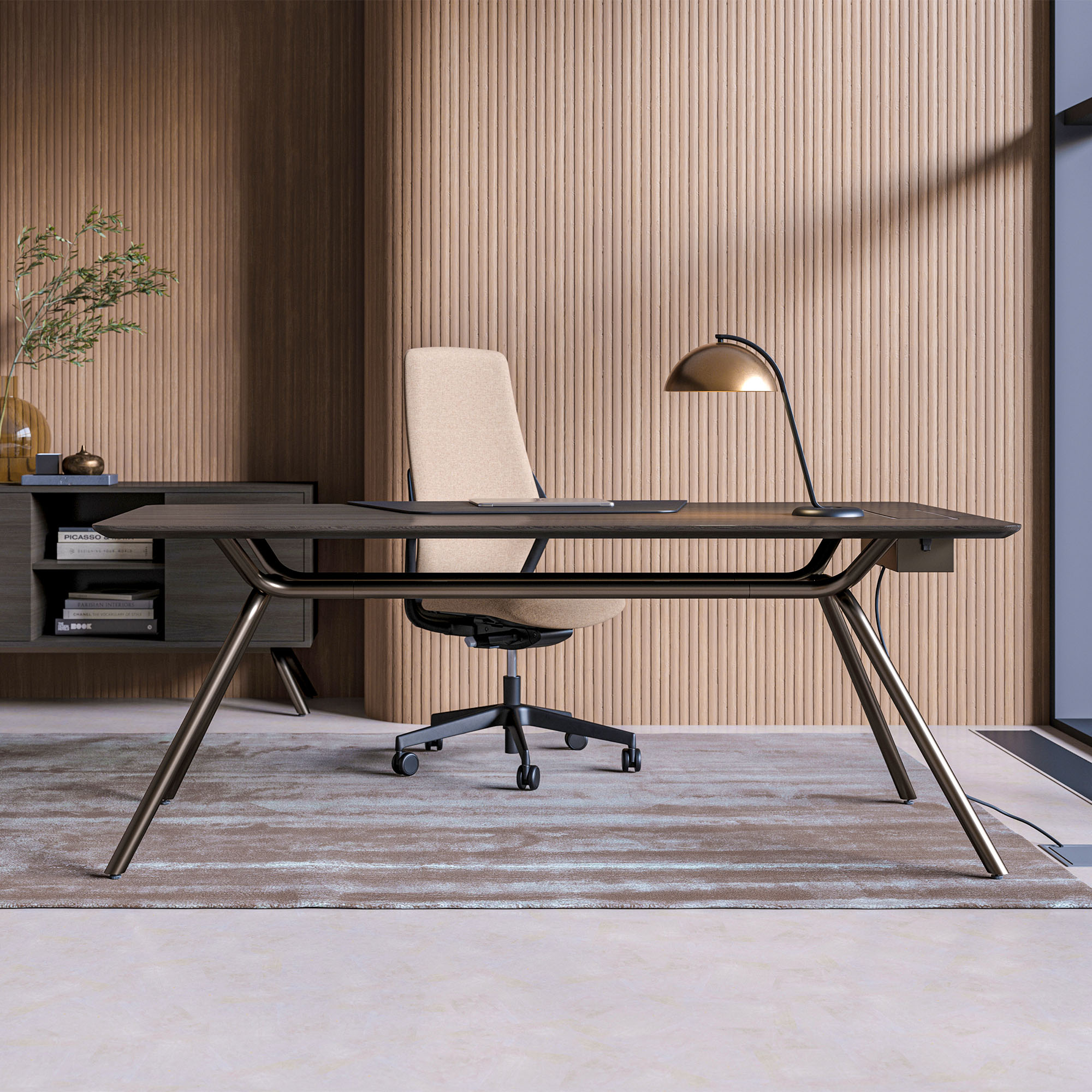 ARQUS Chefschreibtisch | 1800-2200 x 760 mm, Echtholzfurnier - 1 Main Image