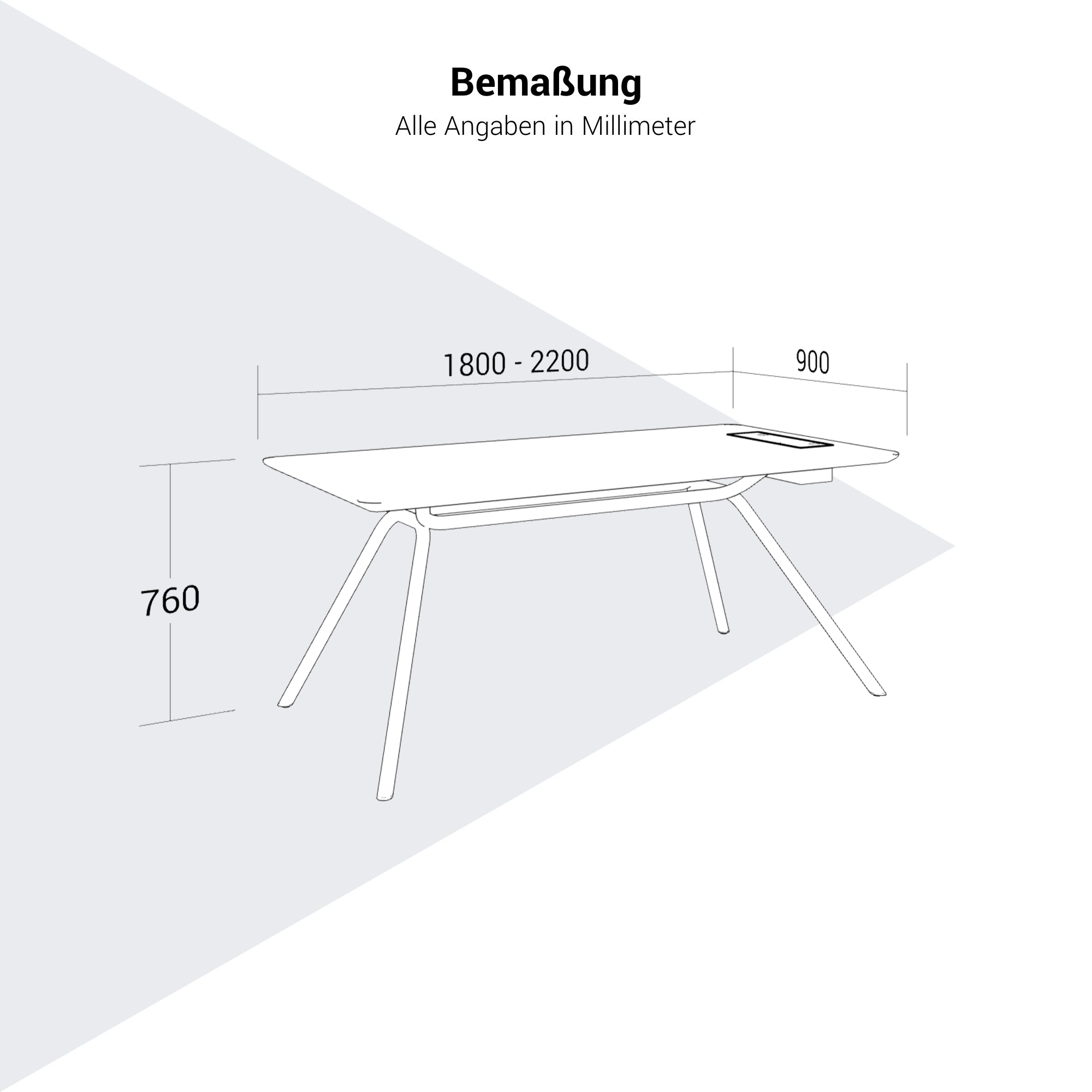 ARQUS Chefschreibtisch | 1800-2200 x 760 mm, Echtholzfurnier - 22 Main Image