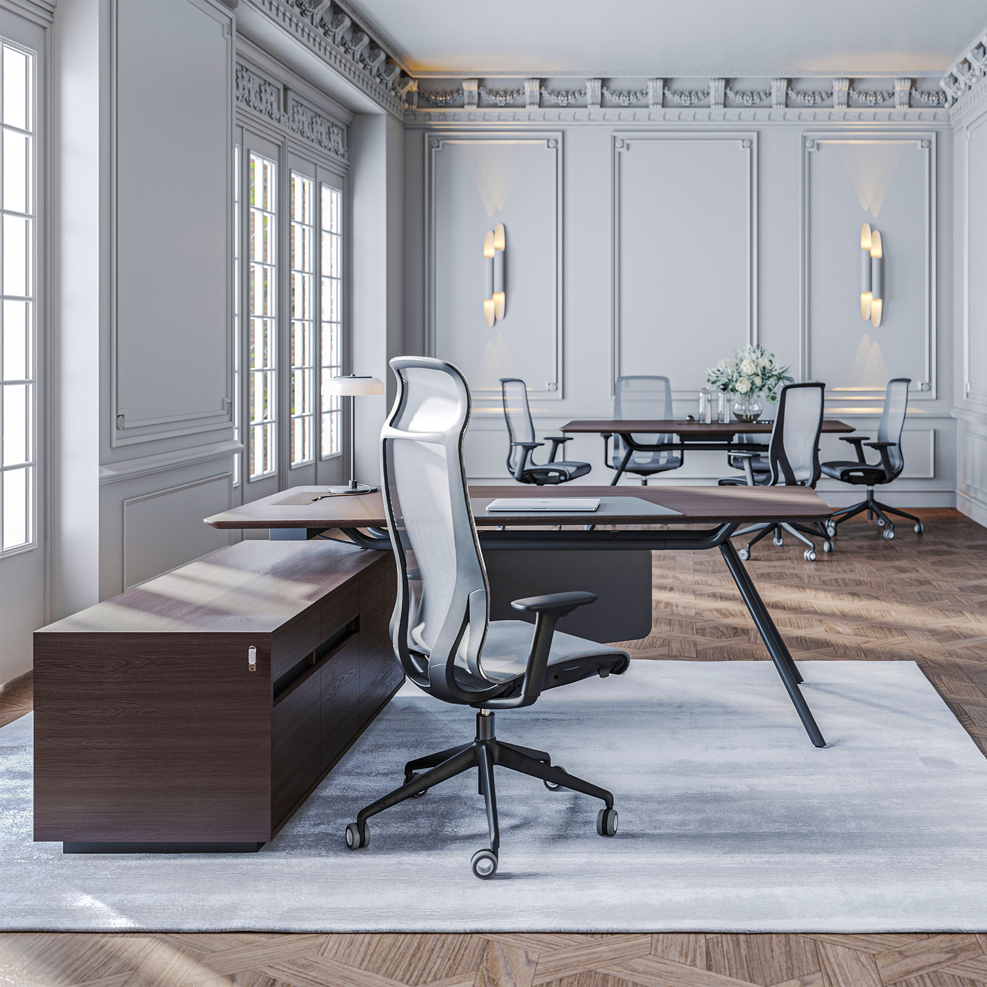 ARQUS Chefschreibtisch | 1800-2200 x 760 mm, Echtholzfurnier - 11 Main Image