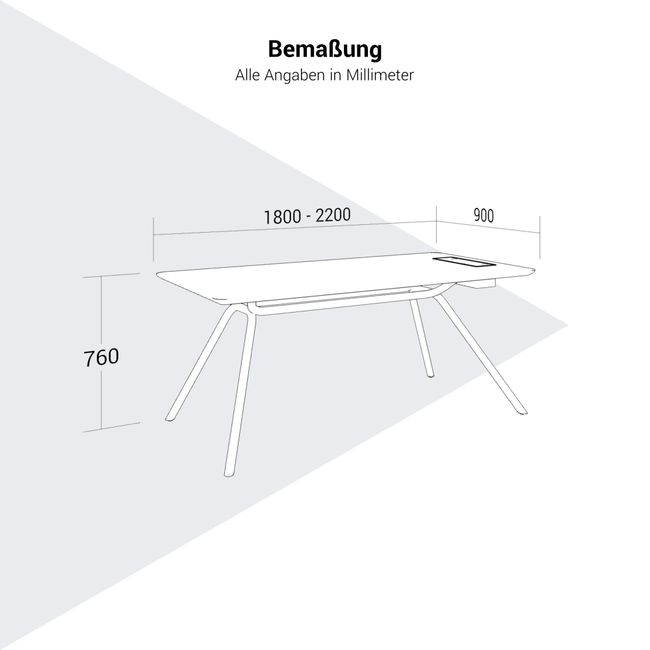 ARQUS Chefschreibtisch | 1800-2200 x 760 mm, Echtholzfurnier