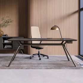 ARQUS Chefschreibtisch | 1800-2200 x 760 mm, Echtholzfurnier