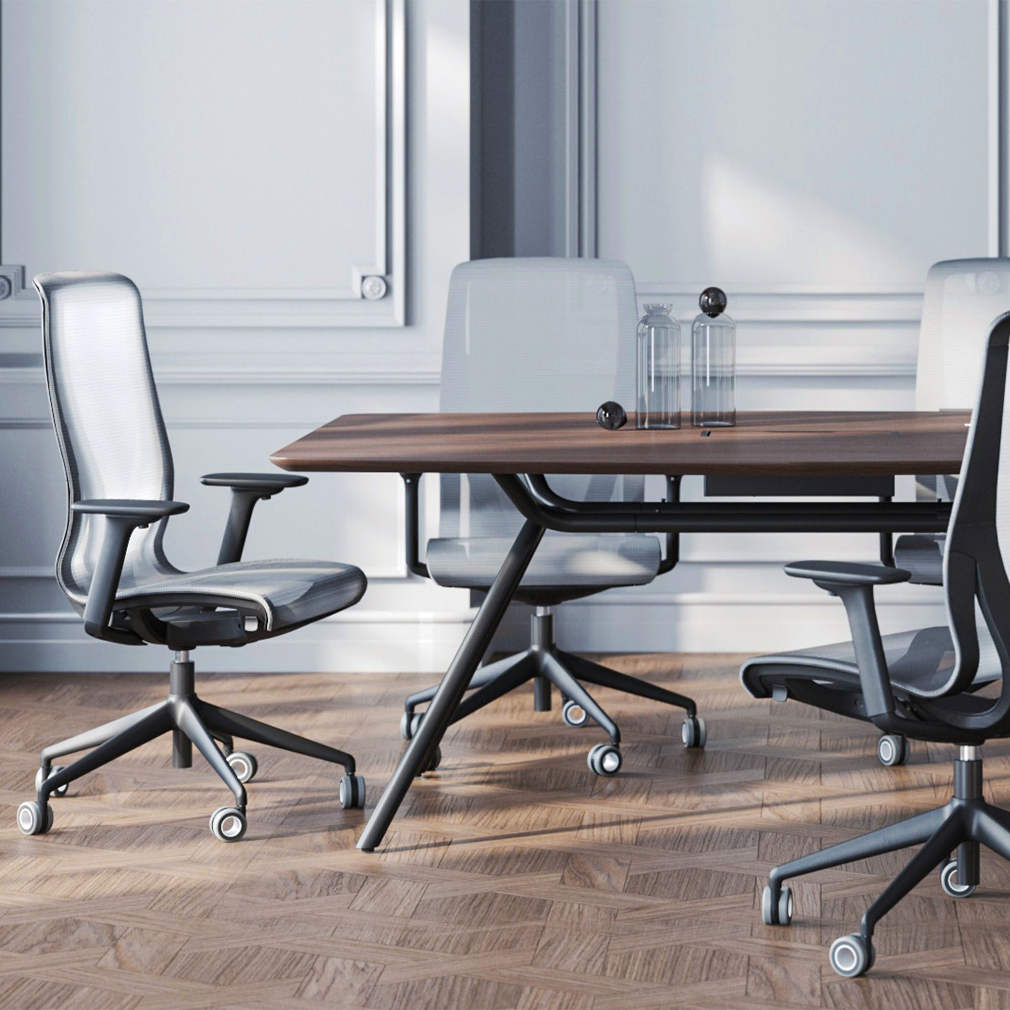 ARQUS Konferenztisch | 2000-4200 x 760 mm (6-12 Personen), Echtholzfurnier - 6 Main Image