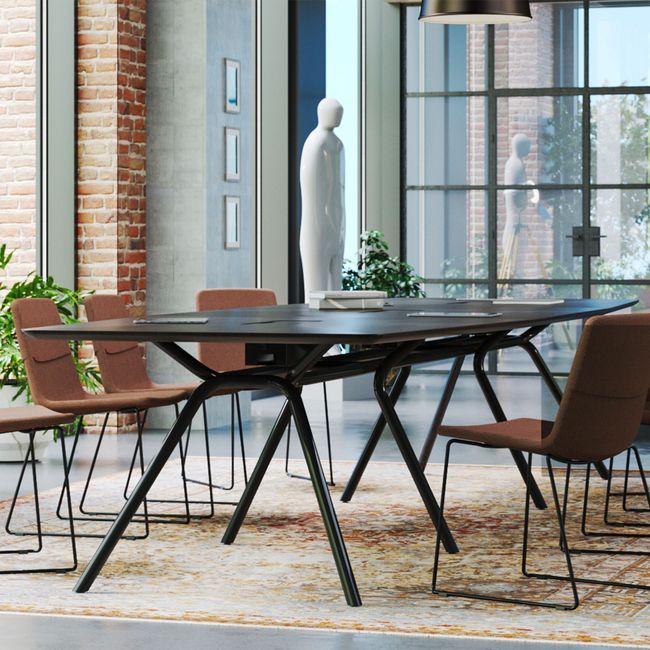 ARQUS Konferenztisch | 2000-4200 x 760 mm (6-12 Personen), Echtholzfurnier