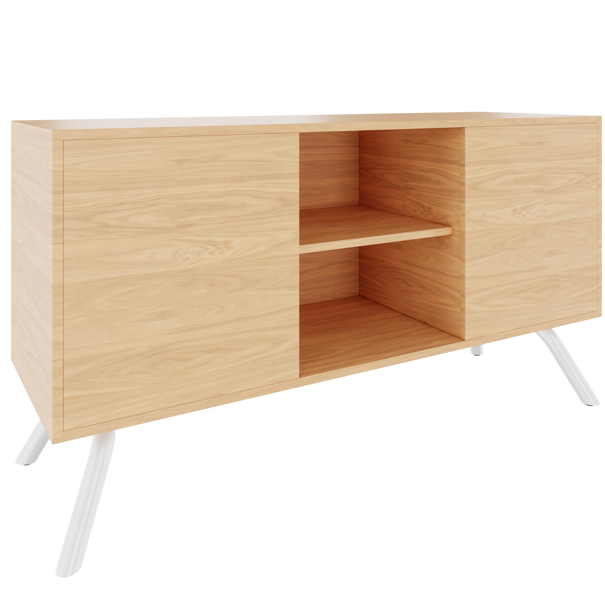 ARQUS Lowboard | 1400 x 760 mm, Push-To-Open, Echtholzfurnier - 13 Main Image