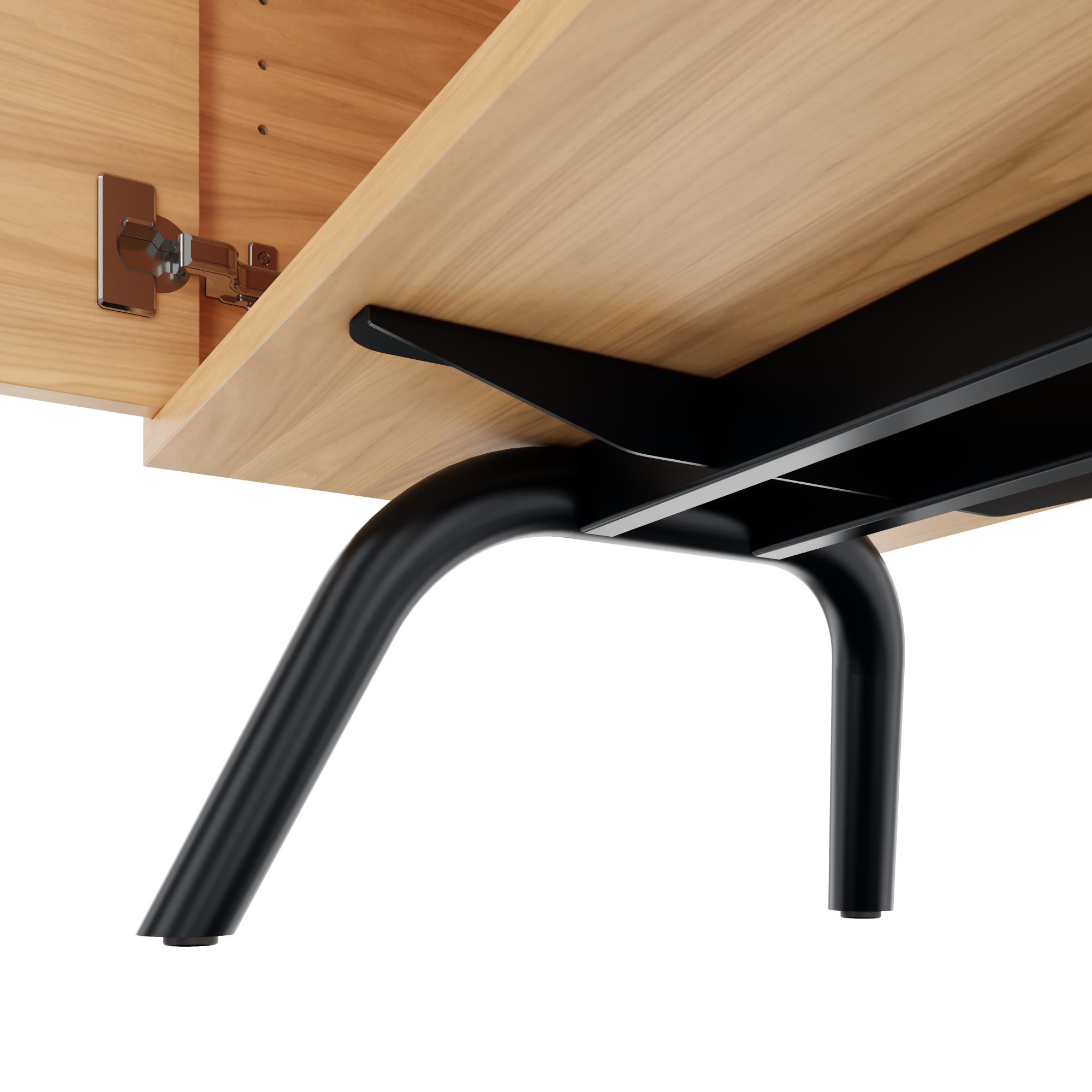 ARQUS Lowboard | 1400 x 760 mm, Push-To-Open, Echtholzfurnier - 17 Main Image