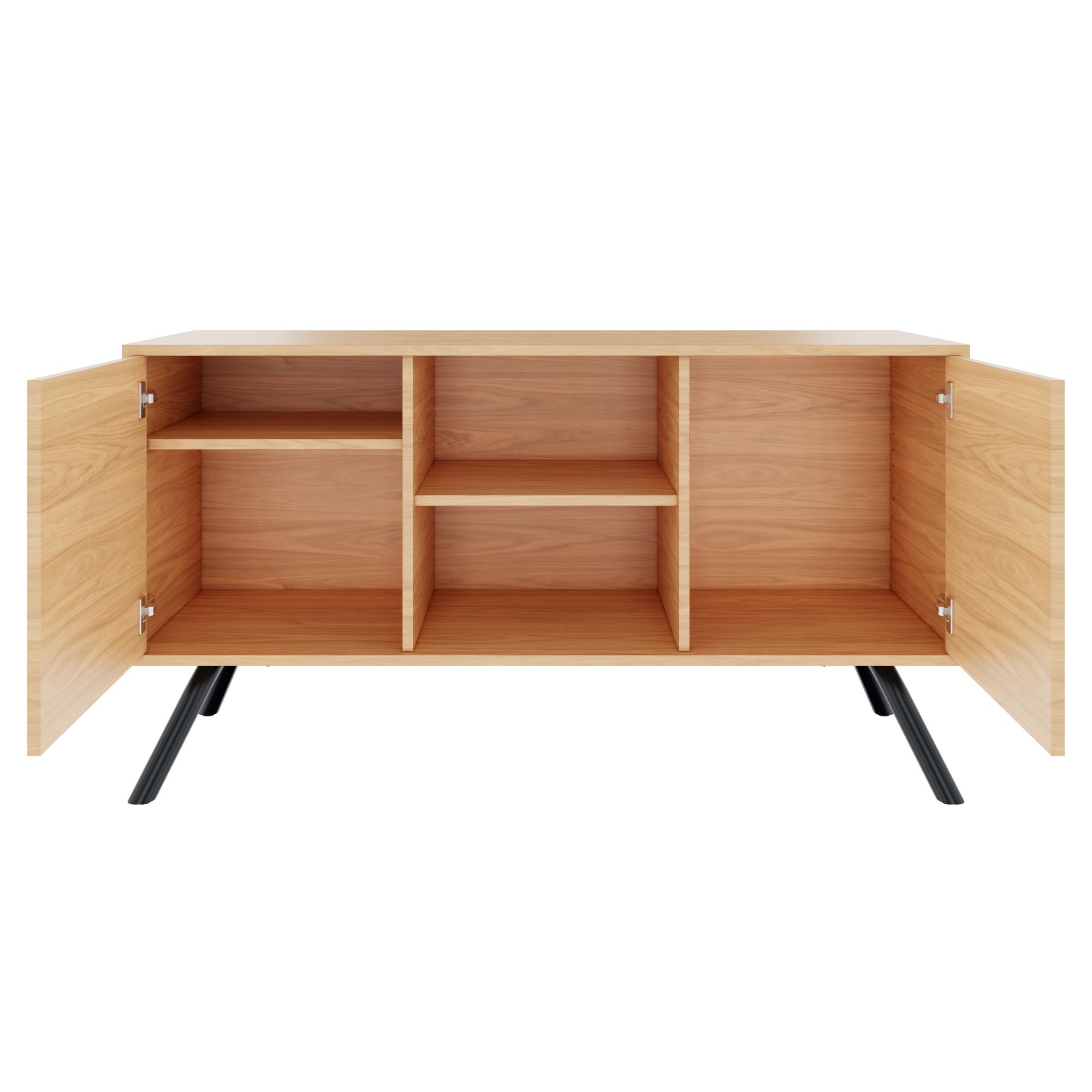 ARQUS Lowboard | 1400 x 760 mm, Push-To-Open, Echtholzfurnier - 3 Main Image