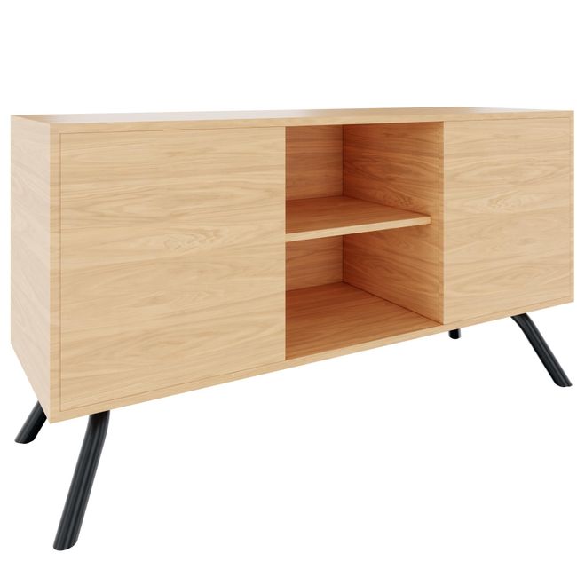 ARQUS Lowboard | 1400 x 760 mm, Push-To-Open, Echtholzfurnier