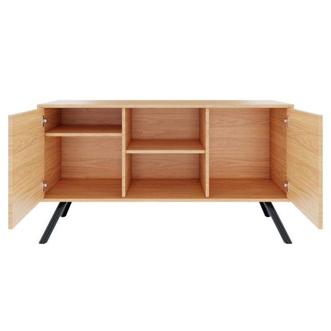 ARQUS Lowboard | 1400 x 760 mm, Push-To-Open, Echtholzfurnier